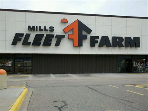 14 reviews of Mills Fleet Farm "I love Fleet Farm. I love that the smell of it stays on your clothes on the way home. I love that I can buy "beware of dog" signs and if inclined, sterling belt-buckles that say "COWBOY UP". What does that even mean? I know what it can mean in certain circles, but I'm pretty sure it's a different context here.. 