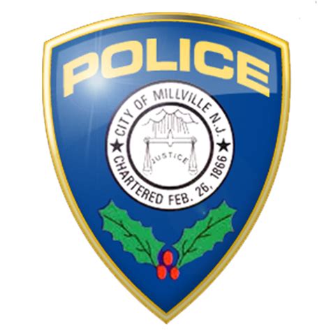 The City of Millville New Jersey 12 South High Street, Millville, NJ 08332 Ph: 856-825-7000. Hours of Operation: M - F, 8:30 am to 4:30 pm. Quick Links. ... Police Department Title: Sergeant Phone: 856-825-7010 x 9502 jennifer.satero@pd.millvillenj.gov. Return to Staff Directory. About Millville. Agendas & Minutes.. 