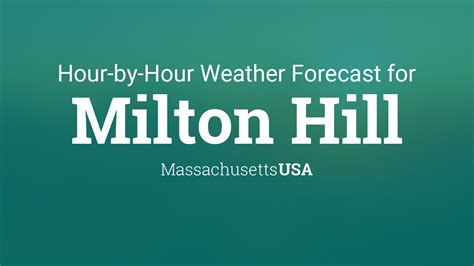 Milton MA hourly weather forecast - LocalConditions.com