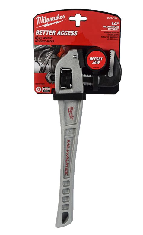 Milwaukee 48-22-7184 14 Inch Aluminum Offset Pipe Wrench