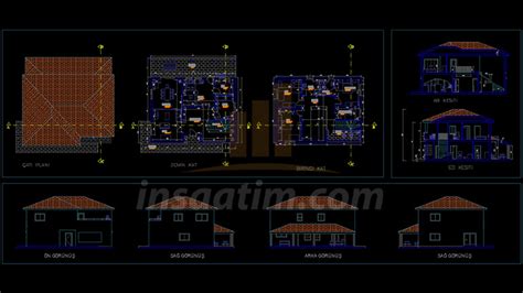 Mimari ve Statik Projeler Autocad Çizimleri ve Projeleri (dwg).