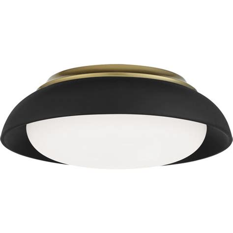 MinLav LED 15 inch Coal /Honey Gold Flush Mount Ceiling Light