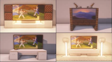 Minecraft 6 TV Designs [Tutorial] YouTube