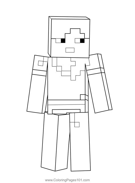 Minecraft Alex Coloring Pages