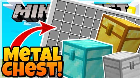 Minecraft BIG STORAGE CHEST Addon! - Metal Chest Addon