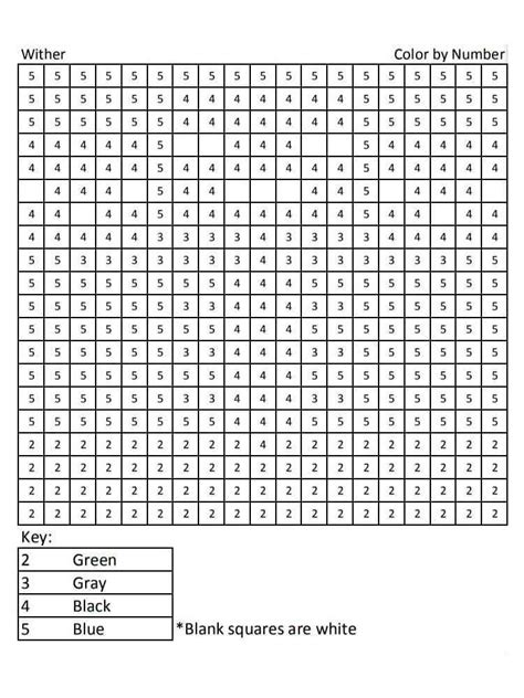 Minecraft Color By Number Printables