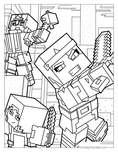 Minecraft Coloring Paper