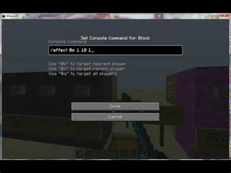 Minecraft Commandblock Tutorial 2 Effect Command Youtube