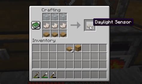 Minecraft Daylight Sensor Recipe