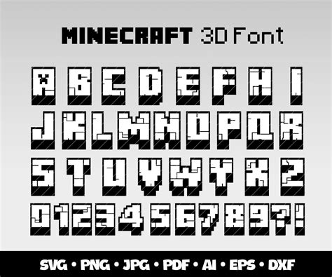 Minecraft Font Unicode Micro Usb M