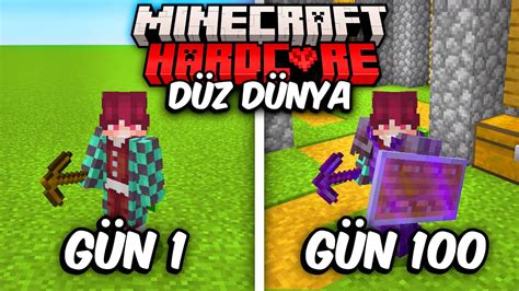 Minecraft Hardcore Düz Dünyada Yaşamaya Çalışıyoruz Yeni Köy. 