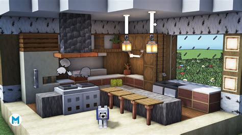 Minecraft How To Build American Kitchen Tutorial. 