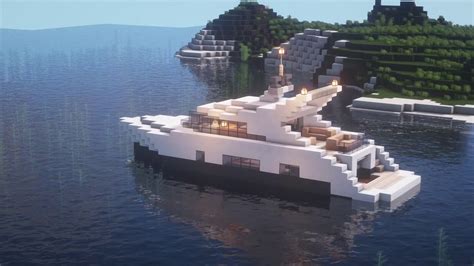 Minecraft How To Build a Luxury Yacht 31m Tutorial (Building Tutorial