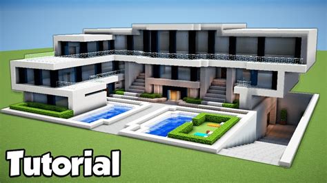 Minecraft How to Build a Large Modern House Tutorial (Easy