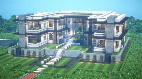 Minecraft How to Build a Modern Mansion #32 Minecraft House. 