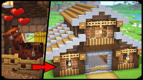 Minecraft How to Build a Stable (Tutorial) YouTube