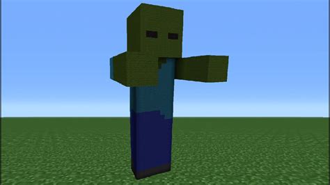 Minecraft How to Build a Zombie Statue! YouTube