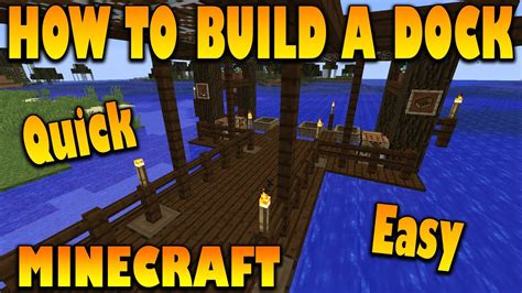 Minecraft How to Dock Tutorial (Build a Dock Quick and Easy in