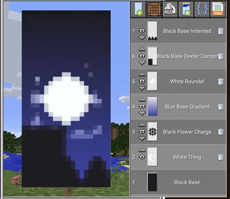 Minecraft How to Make a Moon Night Sky Banner Tutorial YouTube