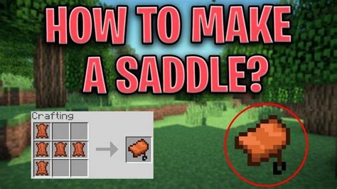 Minecraft How to Make a Saddle The Nerd Stash