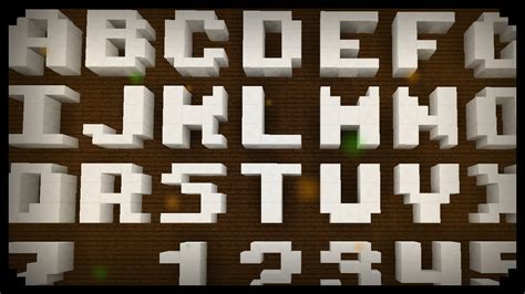 Minecraft How to make 3x3 Letters and Numbers YouTube