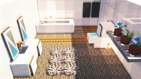 Minecraft Modern Bathroom Build Tutorial Youtube