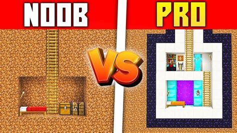 Minecraft NOOB vs. PRO Security Bunker BUILD CHALLENGE!.
