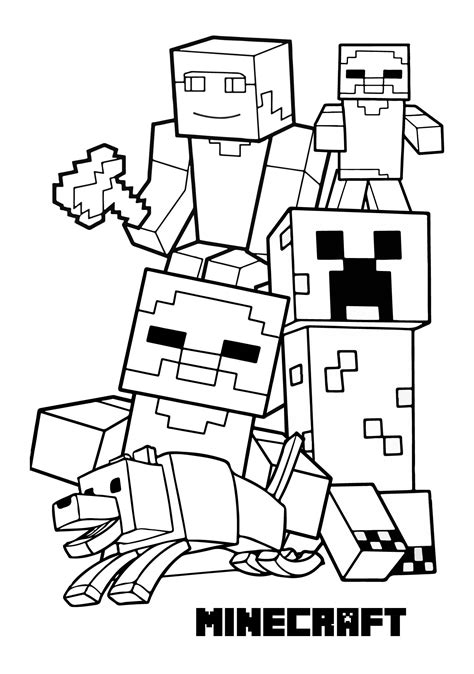 Minecraft Printable Colouring Pages