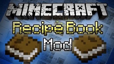 Minecraft Recipe Book Mod In Game Crafting Helper Youtube