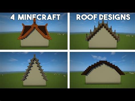 Minecraft Roof Tutorial 4 Designs Advanced Roofs Made Easy! YouTube