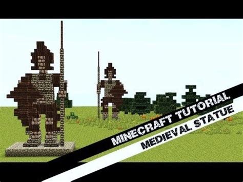 Minecraft Statue Tutorial How To Build A Medieval Spearman Youtube