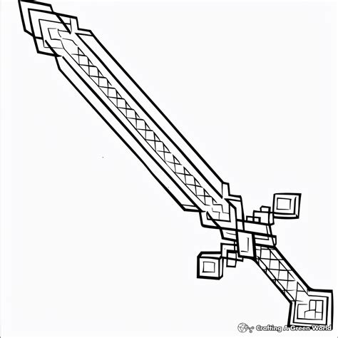 Minecraft Sword Coloring Pages Get Coloring Pages