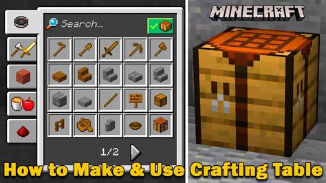 Minecraft Tutorial How To Make A Crafting Table YouTube