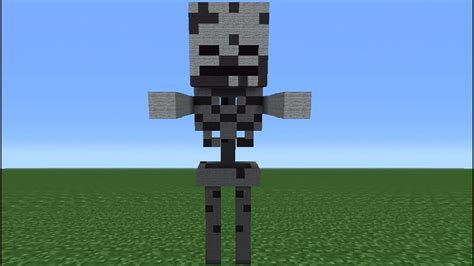 Minecraft Tutorial How To Make A Skeleton Statue YouTube