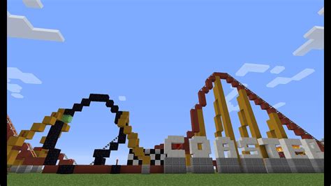 Minecraft Tutorial How to Build a Cool Looping Roller Coaster (With