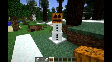 Minecraft Tutorials How to make a snowman! YouTube