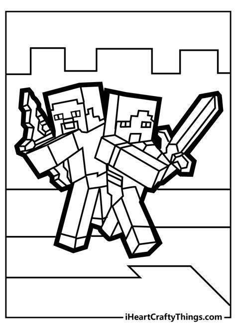 Minecraft World For Free Coloring Pages Printable