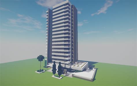 Minecraft building schematics. Large Modern Apartment Building. Description. Here is another apartment building i made in the city. Building has stairs and a elevator but no furniture. Other Creations From jar9. Comments (3) Add a comment. Large Modern Apartment Building, a Minecraft creation. 