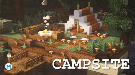 Minecraft campsite. Today's #tutorial is on building a Camping Tent in Minecraft! I have used this design in the past in my #thebuilder series and had a request to do a tutorial... 