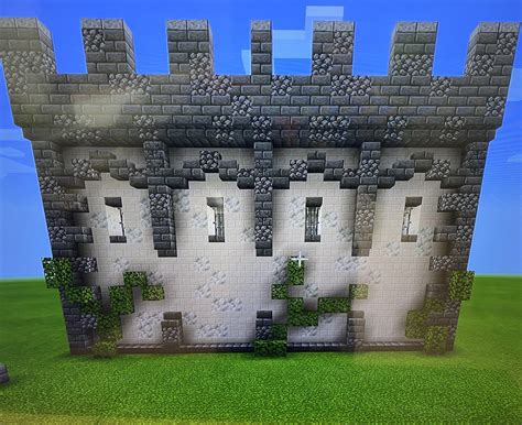 Put a one-block platform at the top of the four walls (inside the castle). Increase each tower’s height and build the four walls up even further. Fill in the roof with blocks. Fill in the towers .... 