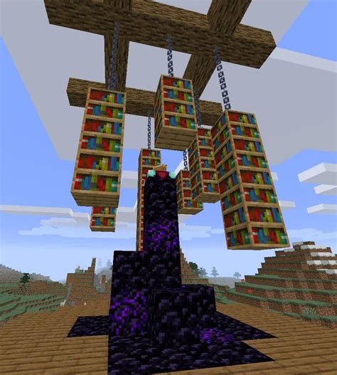 Minecraft enchanting table design. It's literally just based on the stats of the stuff. Pearlescent end shelves = 3 eterna, 5 quanta, 7.5 arcana. 14x of those = 40 eterna, 70 quanta, and 105% arcana (I.e. max) End-fused shelf of rectification = 20% rectification. x5 = 100%. Draconic End shelf = 5 eterna. Since there's already 40, and 50 is the max, 2x = 50 (i.e. max) eterna. 