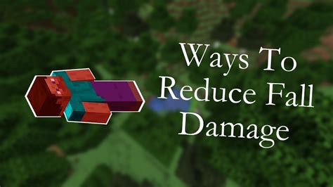 Minecraft Falling Damage Science Falling Damage isn't calculated with the number of blocks fallen from, it's on how long you stay in the air. If you can somehow speed up the process of falling, you can save hearts. . 