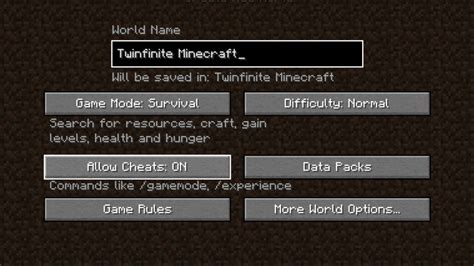Minecraft how to allow cheats
