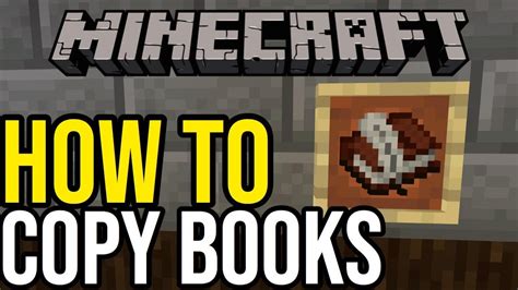 Minecraft how to copy books