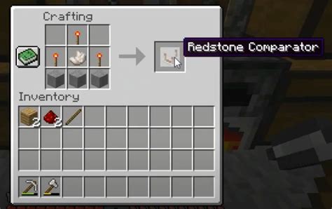 Minecraft how to make a comparator
