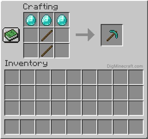 Minecraft how to make a diamond pickaxe