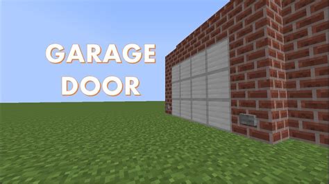 Minecraft how to make a garage door