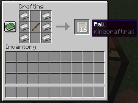 Minecraft how to make a rail