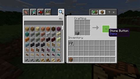 Minecraft how to make a stone button