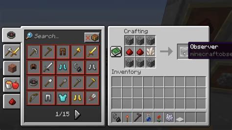 Minecraft how to make an observer